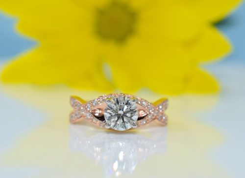 Rose gold engagement rings in winnipeg