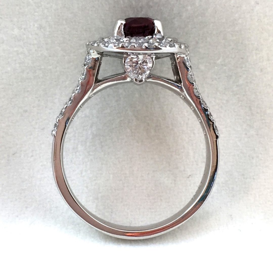 Custom Jewellery Winnipeg Blog Ruby and Platinum Custom Ring Omori Diamonds inc.