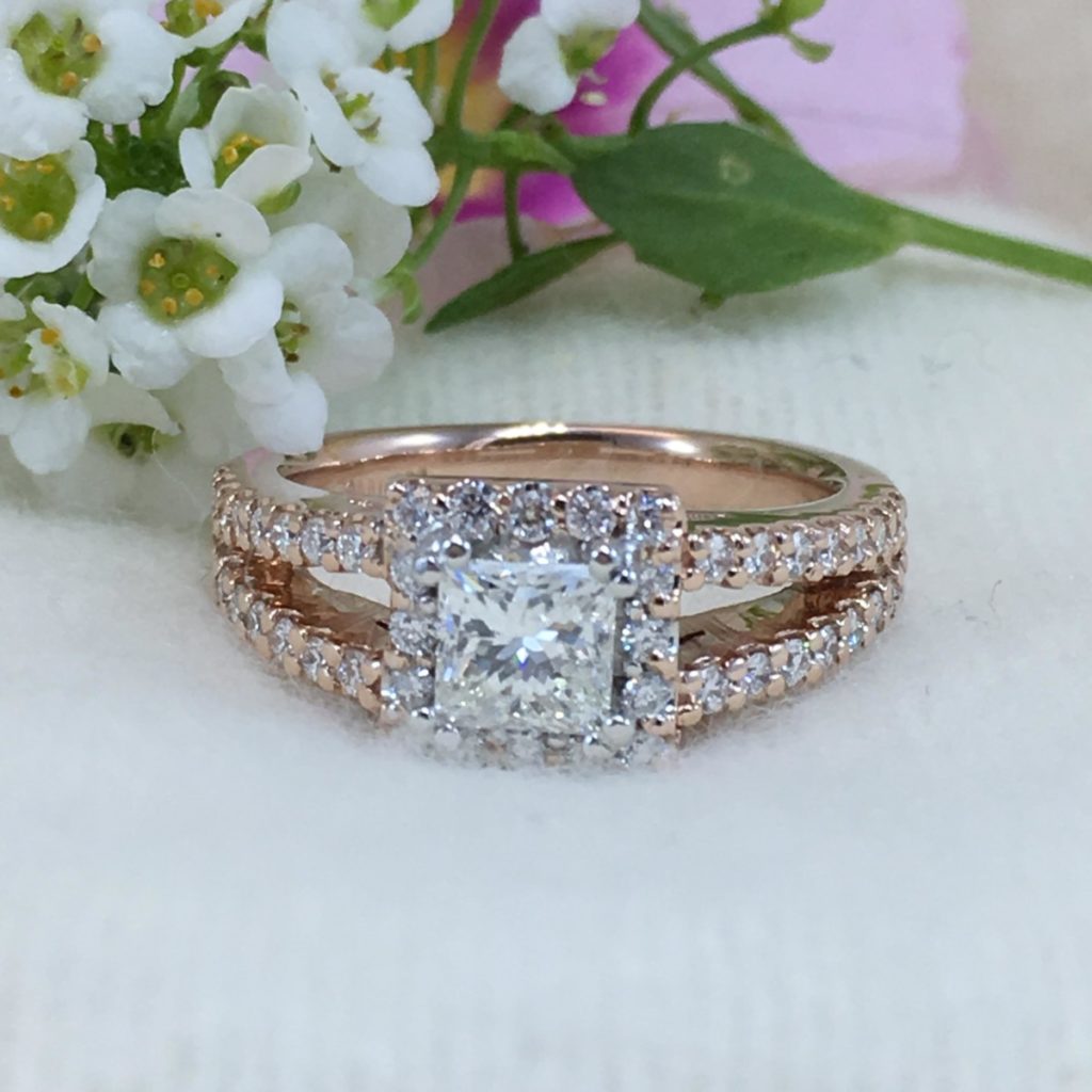 Winnipeg Engagement Ring Journal 6 Princess Cut Rose Gold Engagement