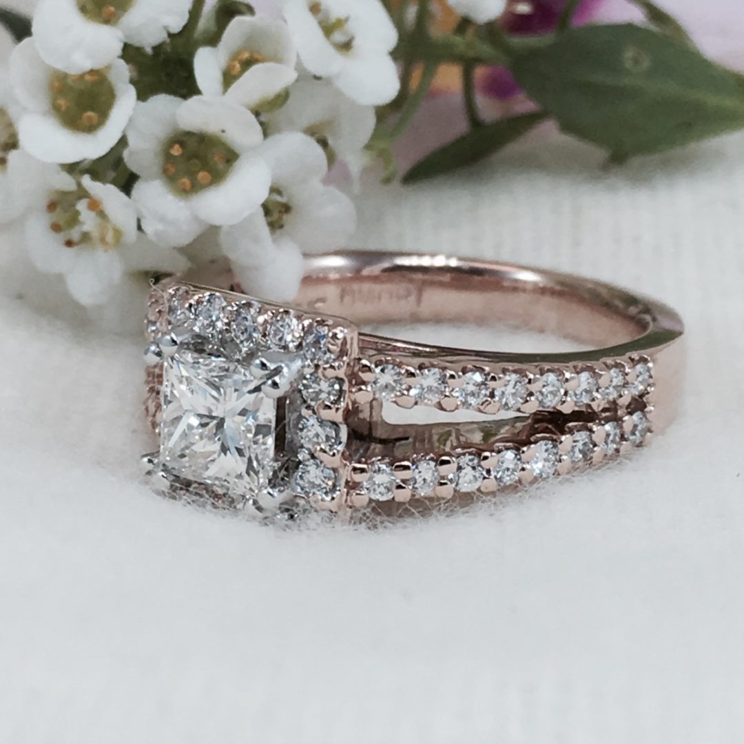 Winnipeg Engagement Ring Journal 6 Princess Cut Rose Gold Engagement