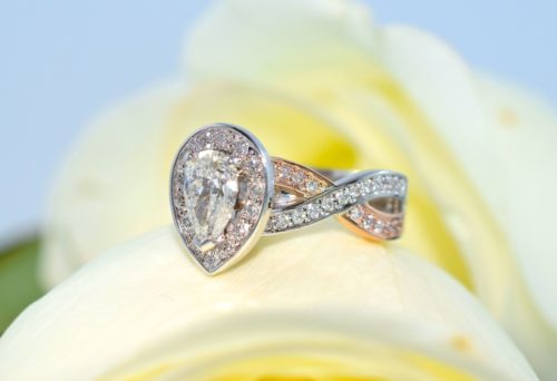 diamond rose gold engagement rings winnipeg