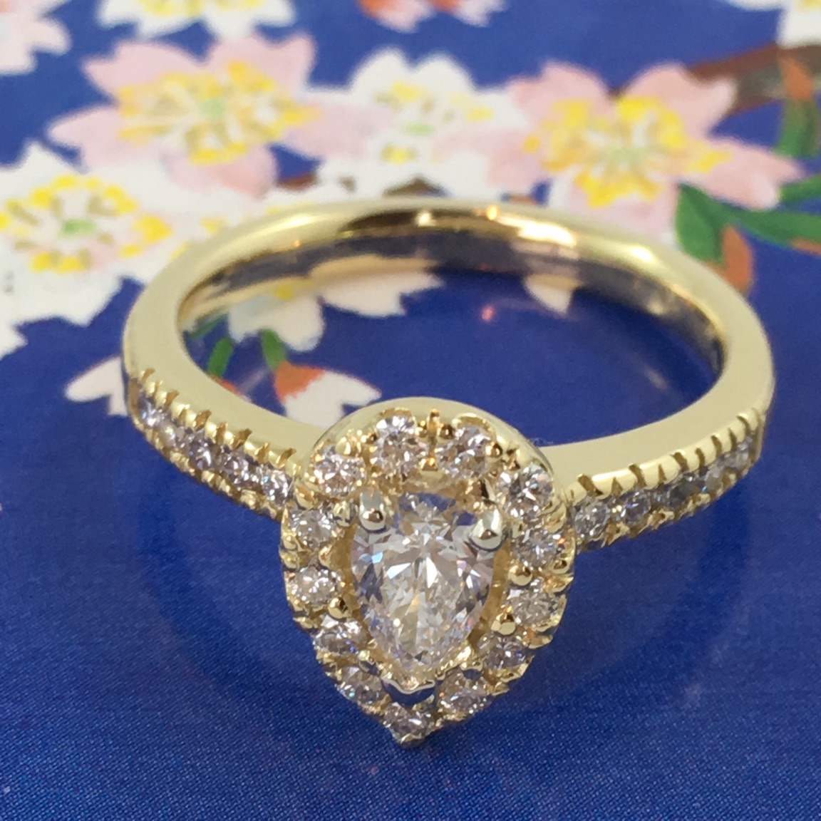 Winnipeg Engagement Rings Journal 14 Pear Diamond Halo Engagement