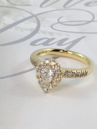 Winnipeg Engagement Rings Journal #14: Pear Diamond Halo Engagement ...