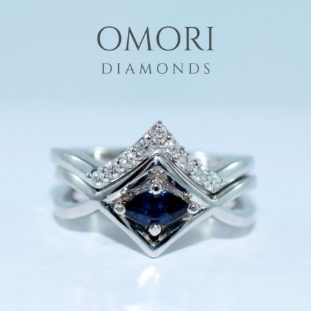 sapphire and diamond engagmeent rings winnipeg