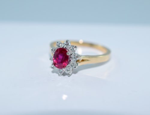 yellow gold halo engagement ring
