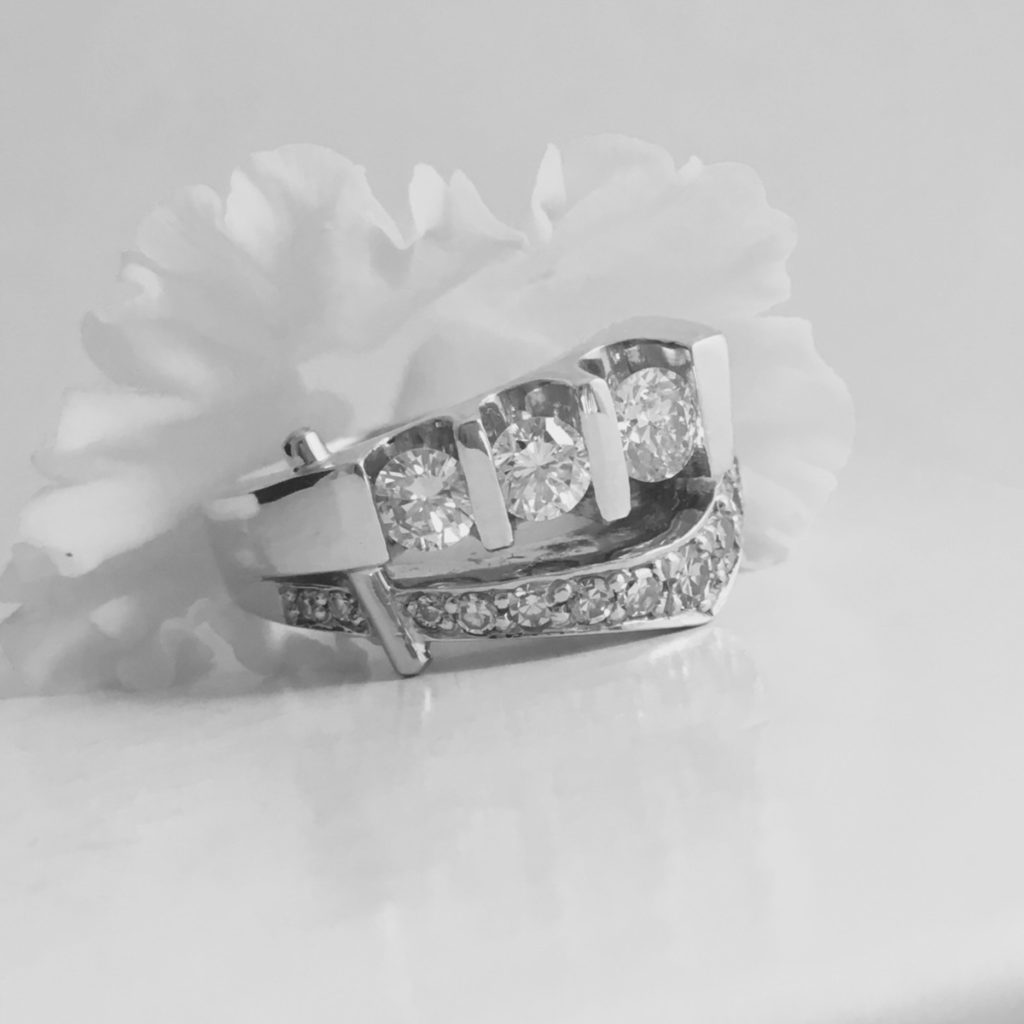 Winnipeg Custom Jewellery Journal Cascading Diamond Ring Omori Diamonds inc.