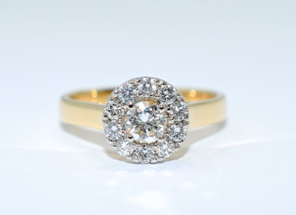 Winnipeg Engagement Ring Journal 22 Halo Engagement Ring w/ Initials