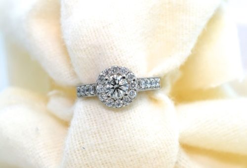 custom halo engagement rings in winnipeg
