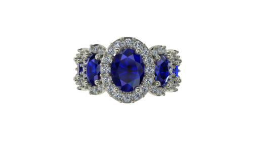 custom sapphire ring in winnipeg