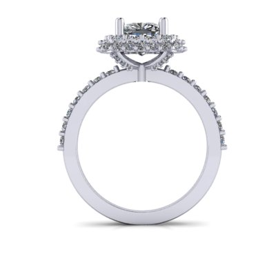 cushion cut diamond engagement ring