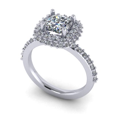 cushion cut diamond ring