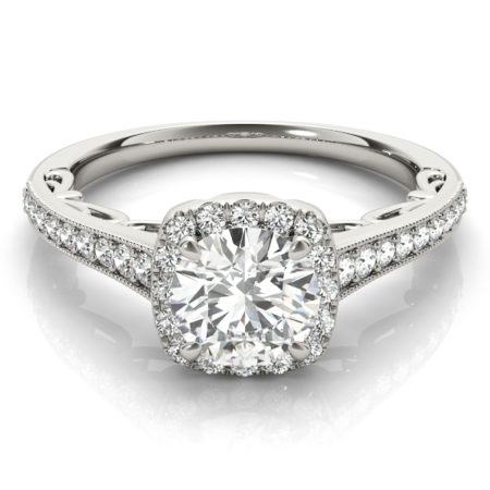 14kt White Gold -add your own stone- Mounting, — Albert's Jewelers Diamonds  | Engagement Rings | Bridal Jewelry