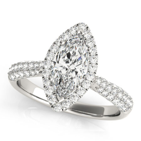 marquise diamond halo engagement ring
