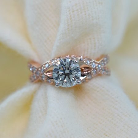 rose gold engagement rings on instagram