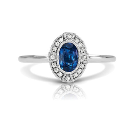 sapphire halo engagement rings