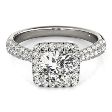 square halo engagement ring