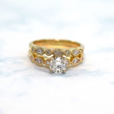 custom yellow gold engagement ring