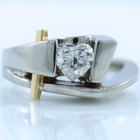 heart shaped unique engagement rings