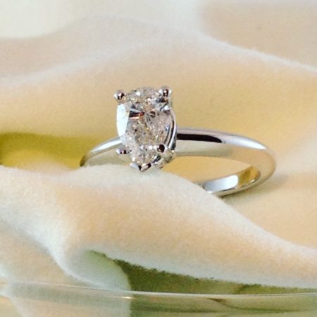 pear diamond solitaire engagement ring