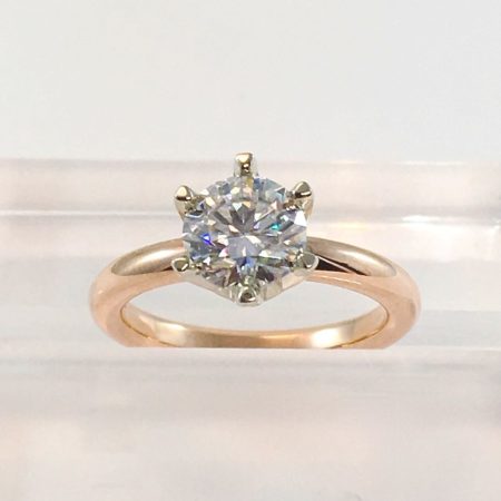 rose gold solitaire engagement ring winnipeg