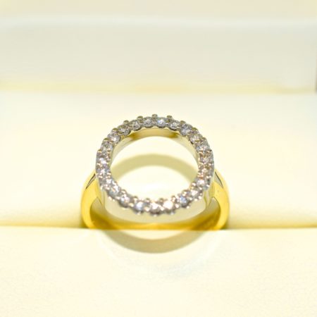 diamond circle ring