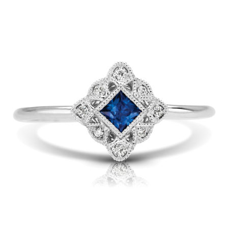 sapphire art deco engagement rings