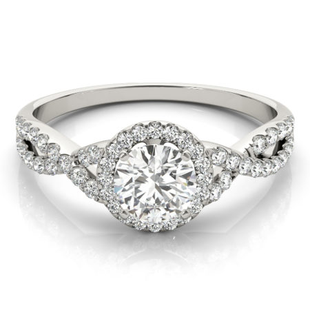 infinity band diamond engagement ring