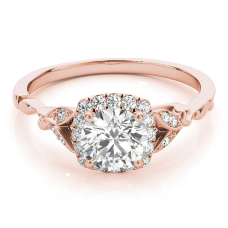 leaf like engagement ring