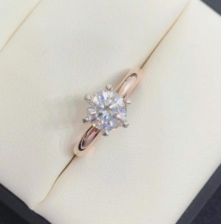 rose gold solitaire winnipeg