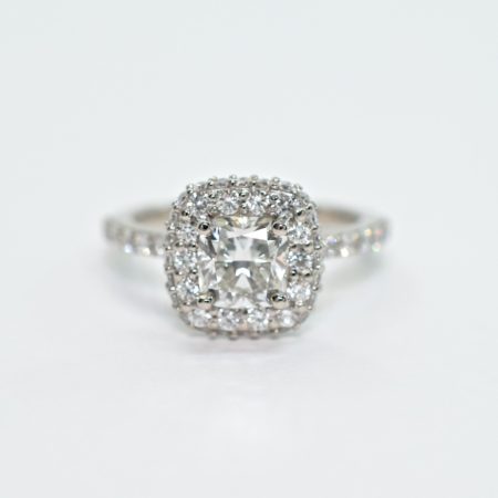delicate band engagement ring