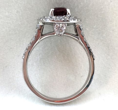 heart diamonds engagement ring