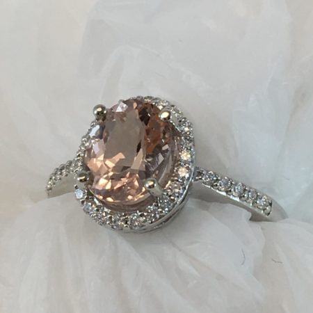 morganite engagement rings with diamonds