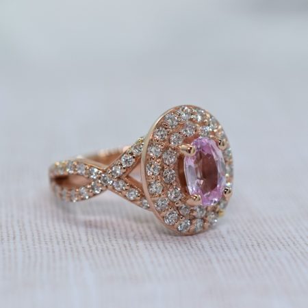 pink oval sapphire engagement ring winnipeg