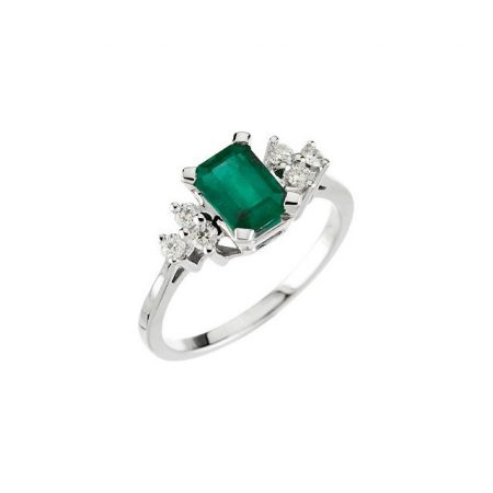 emerald and diamond ring