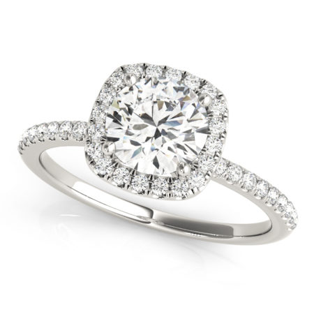 halo diamond ring with sidestones