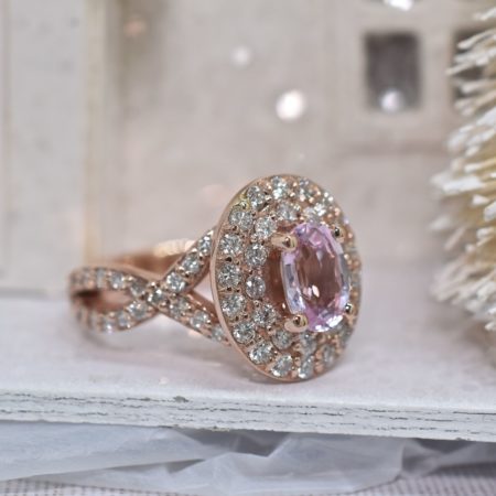 pink sapphire engagement ring