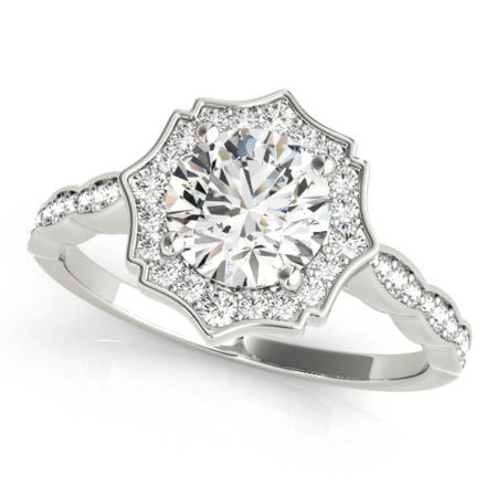 vintage halo diamond rings