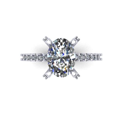 custom oval engagement ring design