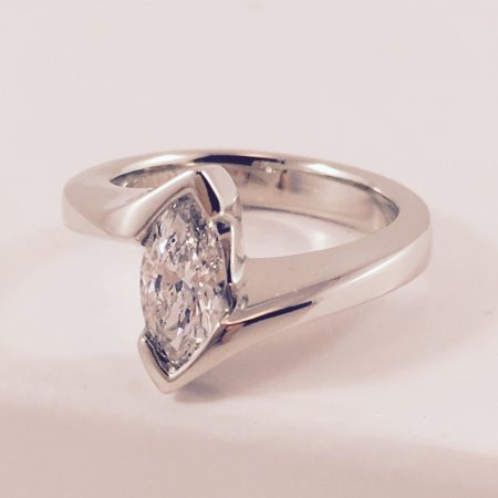 marquise diamond solitaire ring