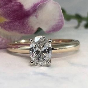 oval solitaire engagement ring