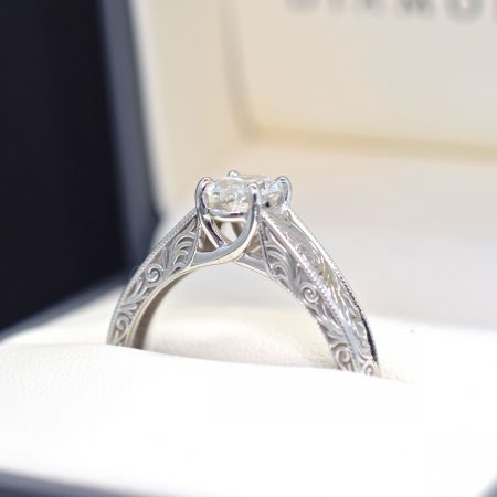 oval diamond vintage engagement ring