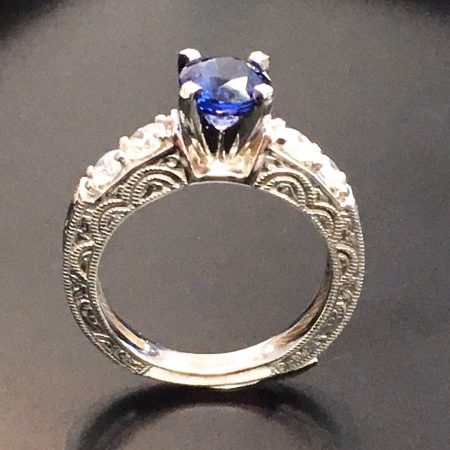 vintage sapphire engagement ring in winnipeg