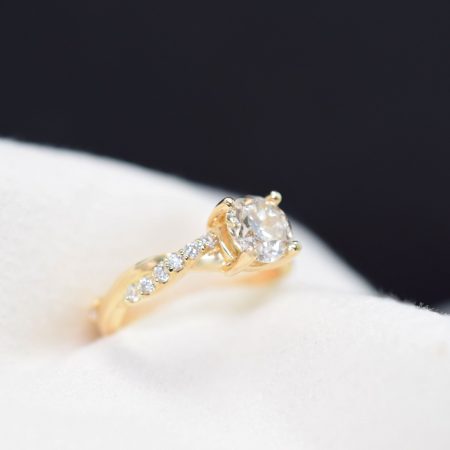 yellow gold engagement ring by Omori Diamonds inc.