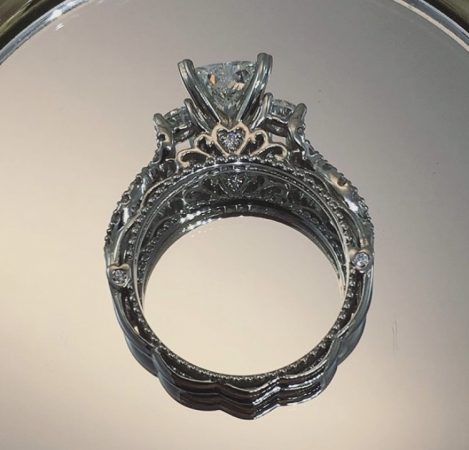 heart shaped vintage engagement ring canada