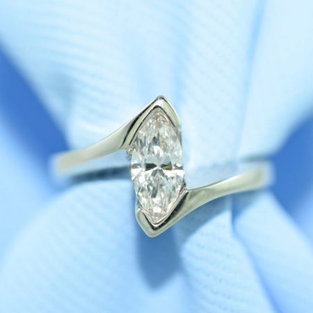 marquise diamond solitaire engagement ring