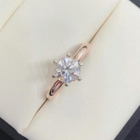 rose gold solitaire engagement ring winnipeg