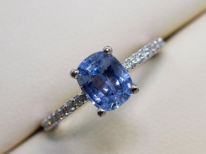 sidestone sapphire engagement ring