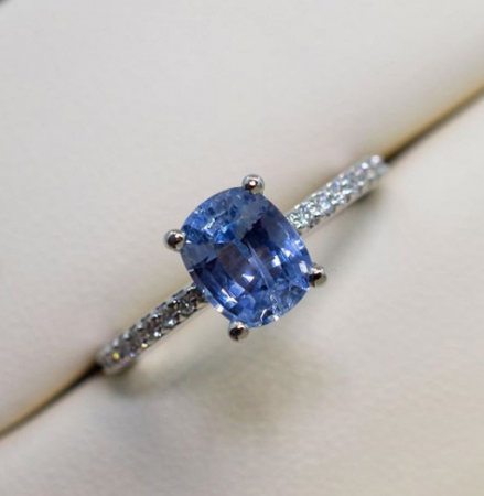 sidestone sapphire engagement ring