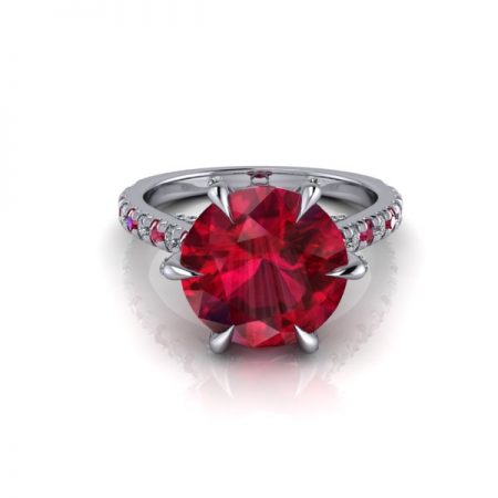 large ruby engagement ring