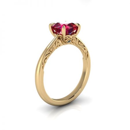 Ruby Engagement Rings Vintage Style - Omori Diamonds inc.